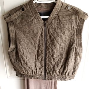 Quilted zipper vest